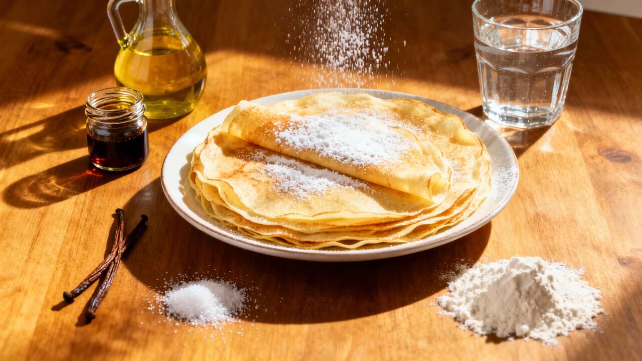 Crêpes leggere all'acqua: delizia dietetica pronta in 5 minuti