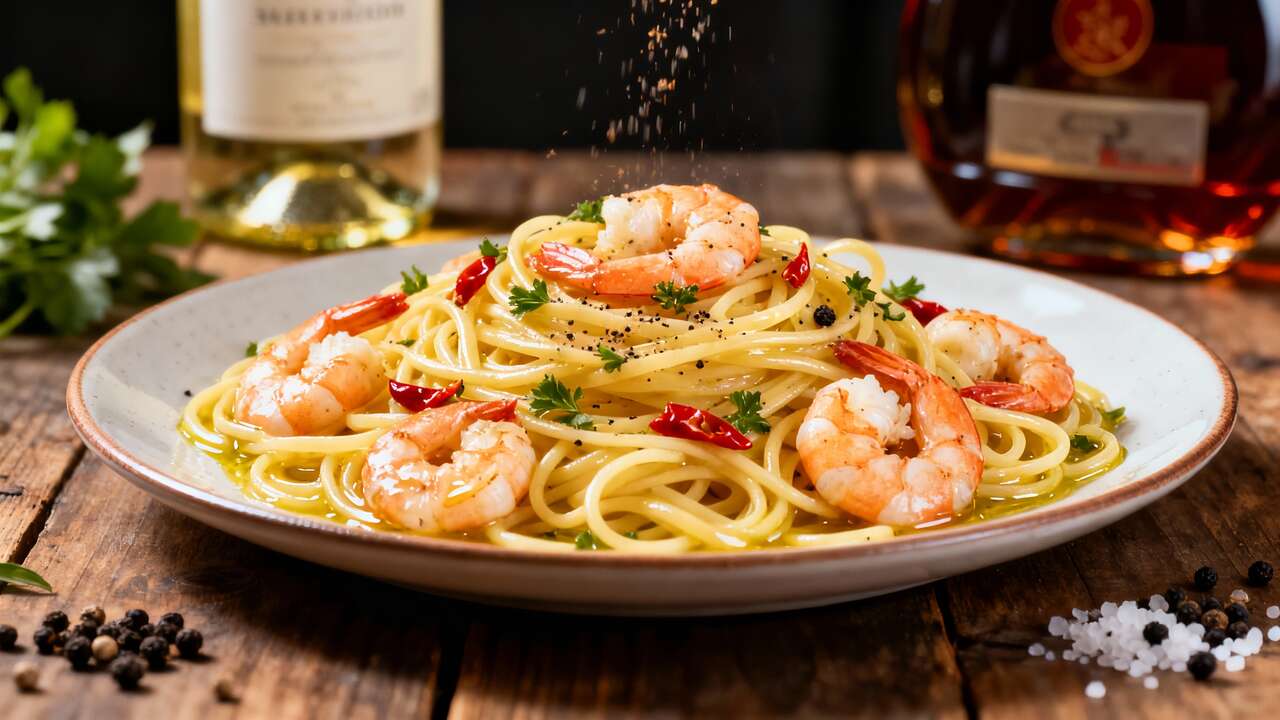 Ricetta veloce: pasta con gamberetti senza pomodoro pronta in 15 minuti