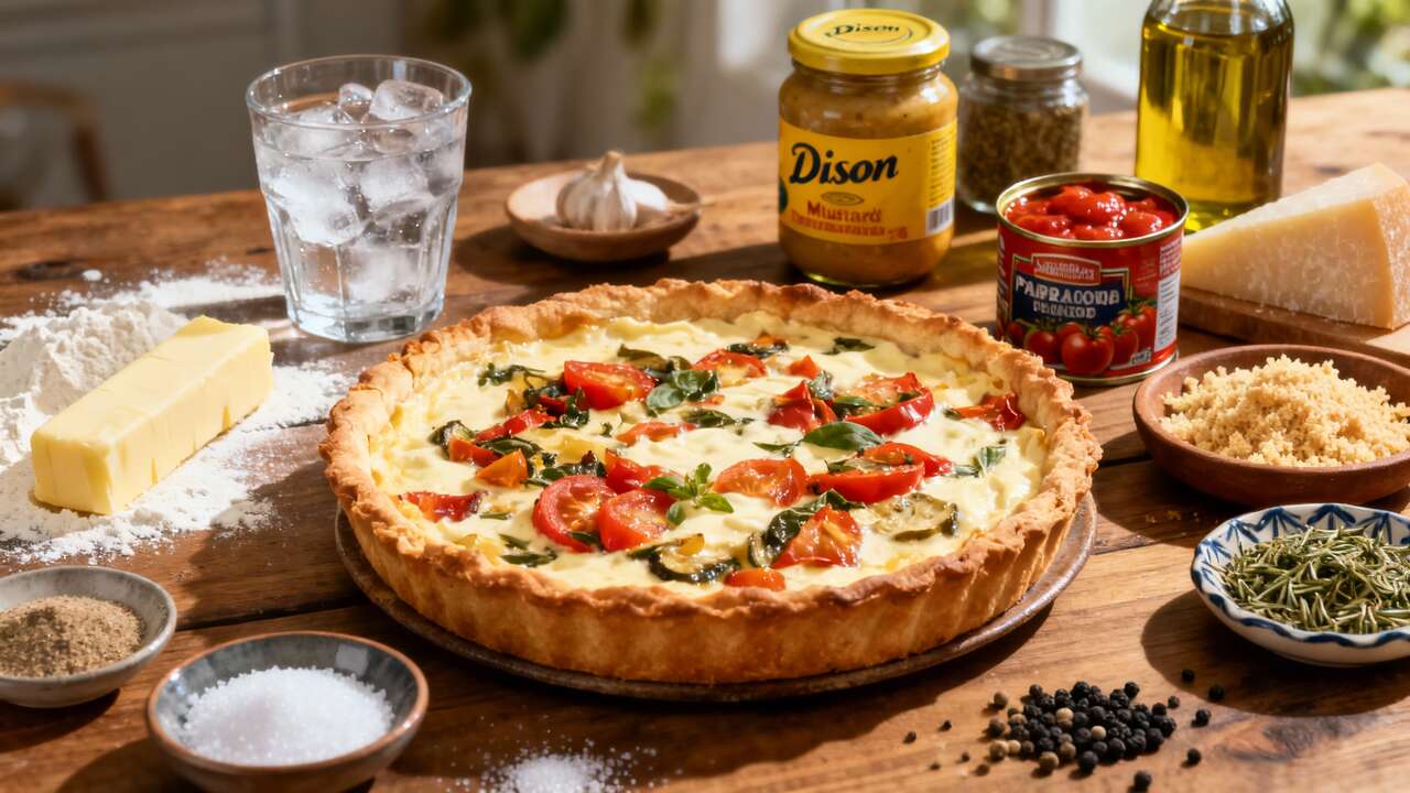 Torta rustica pomodoro e senape: cremosa e irresistibile per aperitivi di successo